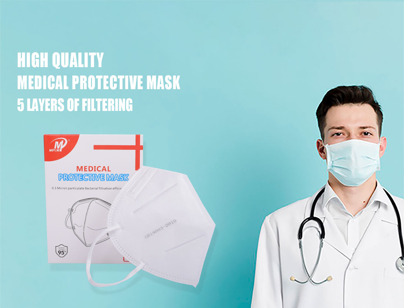 KN95 Medical Protective Mask (10ct. Box)